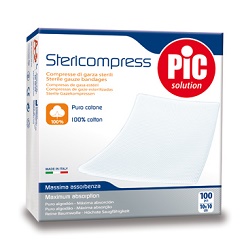 GARZA COMPRESSA IDROFILA PIC 10X10CM 4 STRATI 2 BUSTE 25 PEZZI FUSTELLA - Newepa Srl