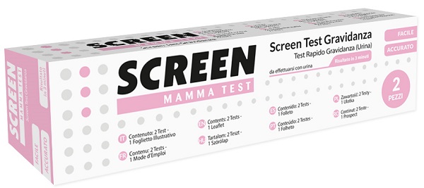 SCREEN TEST ORMONE HCG GRAVIDANZA NELL'URINA SCREEN TEST HCG 2 PEZZI - Newepa Srl