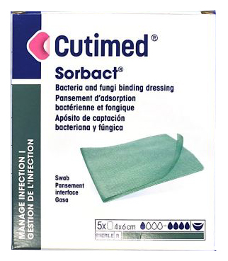 GARZA ASSORBENTE CUTIMED SORBACT 4X6CM 5 PEZZI - Newepa Srl