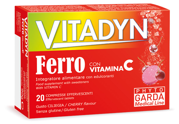 VITADYN FERRO + VITAMINA C 20 COMPRESSE EFFERVESCENTI - Newepa Srl