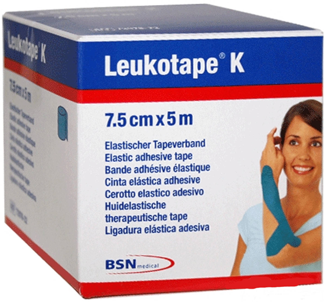 BENDA ADESIVA LEUKOTAPE K PER TAPING FISIOTERAPICO LARGHEZZA 7,5 CM LUNGHEZZA 5 M COLOR ROSSO IN ROTOLO - Newepa Srl