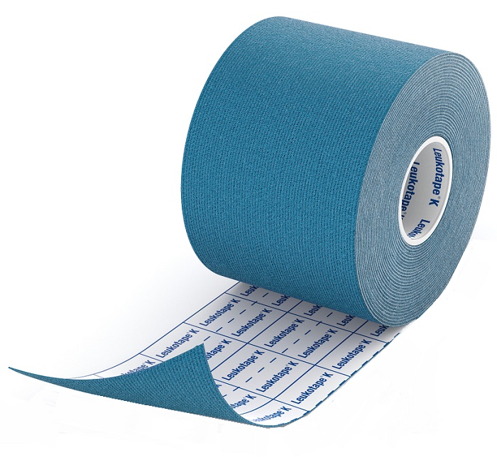 BENDA ADESIVA LEUKOTAPE K PER TAPING FISIOTERAPICO LARGHEZZA 5 CM LUNGHEZZA 5 M COLORE BLU IN ROTOLO - Newepa Srl