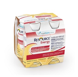 RESOURCE ENERGY VANIGLIA 4 BOTTIGLIE 200 ML NUOVO PACKAGING - Newepa Srl