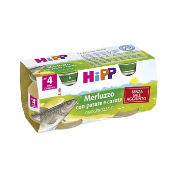 HIPP OMOGENEIZZATO MERLUZZO CAROTE PATATE 2X80 G - Newepa Srl