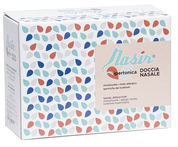 DOCCIA NASALE NARIS CON SOLUZIONE FISIOLOGICA IPERTONICA 8 SACCHE 250 ML + 1 BLISTER - Newepa Srl