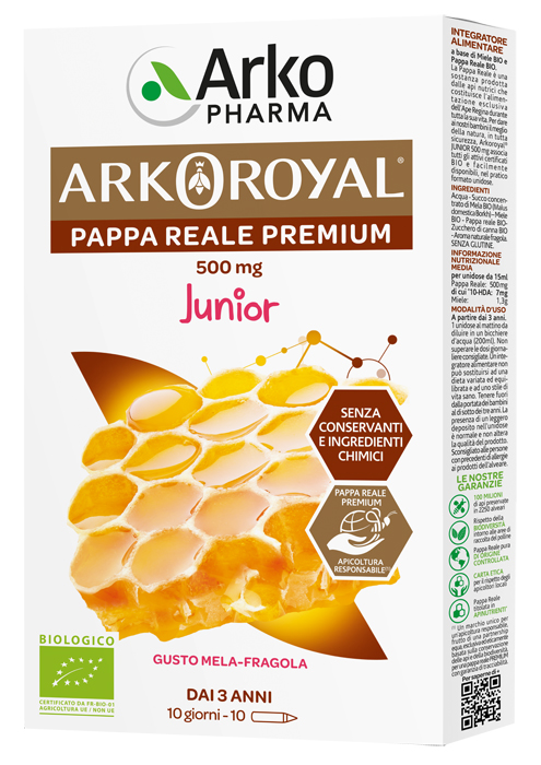 ARKOROYAL PAPPA REALE BIOLOGICA 500 MG 10 UNICA DOSE - Newepa Srl