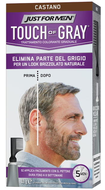 JUST FOR MEN TOUCH OF GRAY CASTANO 40 G - Newepa Srl