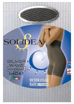SILVER WAVE HIGH WAIST SHORT PANTALONCINO VITA ALTA NERO 4L - Newepa Srl