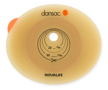 PLACCA PER COLO ILEO ED UROSTOMIA DANSAC NOVALIFE2 43MM RITAGLIABILE 10-35 - Newepa Srl
