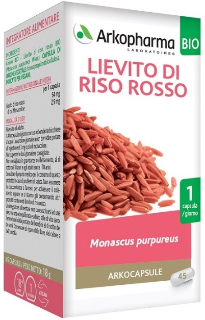ARKO CAPSULE LIEVITO RISO ROSSO 45 CAPSULE BIO - Newepa Srl