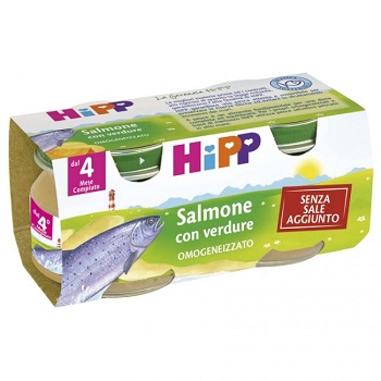 HIPP OMOGENEIZZATO SALMONE CON VERDURE 2X80 G - Newepa Srl