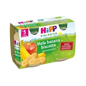 HIPP BIO OMOGENEIZZATO MELA BANANA BISCOTTO 2X125 G - Newepa Srl