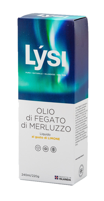 LYSI OLIO FEGATO MERLUZZO LIMONE 240 ML - Newepa Srl