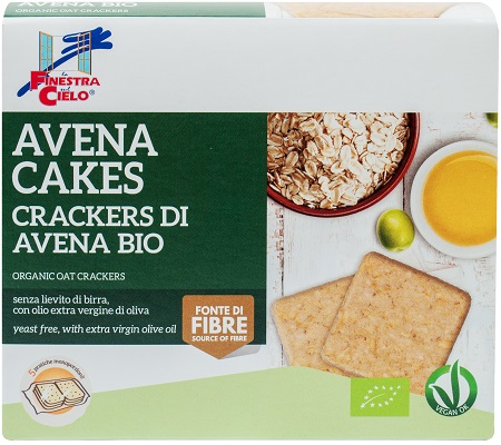 FSC AVENACAKES CRACKERS DI AVENA BIO VEGAN SENZA LIEVITO DI BIRRA CON OLIO EXTRAVERGINE DI OLIVA 250 G - Newepa Srl