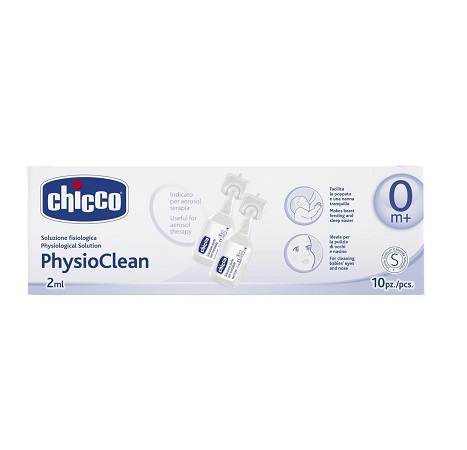 CHICCO PHYSIOCLEAN SOLUZIONE FISIOLOGICA 10 FLACONCINI 2 ML - Newepa Srl