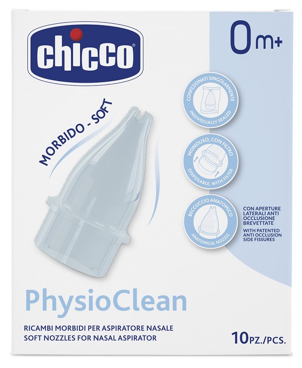 RICAMBI MORBIDI PER ASPIRATORE NASALE CHICCO PHYSIOCLEAN - Newepa Srl