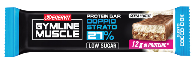 ENERVIT GYMLINE MUSCLE PROTEIN BAR 27% DOPPIO STRATO COCCO-CIOK 1 PEZZO - Newepa Srl
