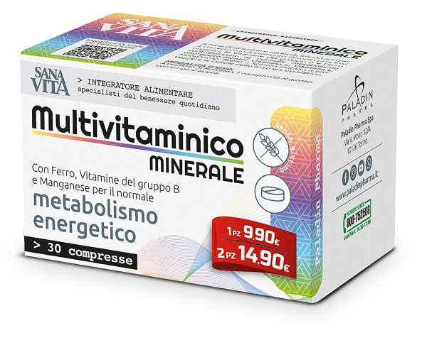 SANAVITA MULTIVITAMINICO MINERALE 30 COMPRESSE - Newepa Srl