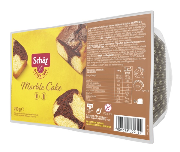 SCHAR MARBLE CAKE SENZA LATTOSIO 250 G - Newepa Srl