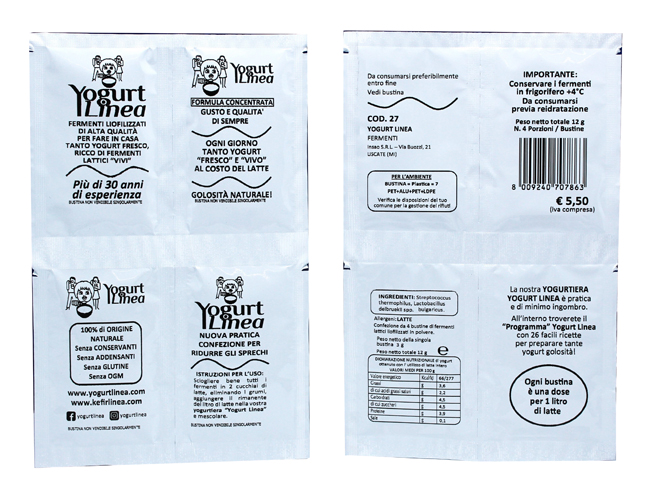 YOGURT LINEA FERMENTI LIOFILIZZATI 4 BUSTINE DA 6,5 G - Newepa Srl