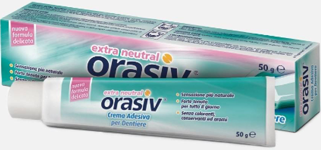 ORASIV EXTRA CREMA NEUTRAL ADESIVA PER PROTESI DENTARIA 50 G - Newepa Srl