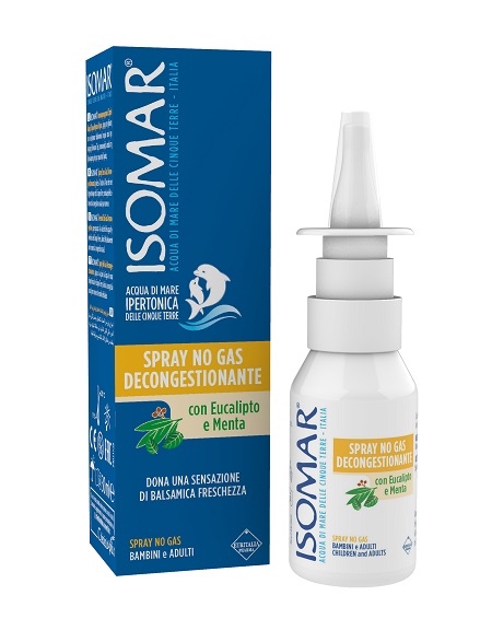 ISOMAR SOLUZIONE ACQUA MARE NASO IPERTONICA NASO SPRAY DECONGESTIONANTE 30 ML - Newepa Srl