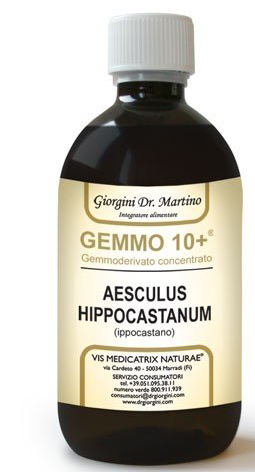 GEMOO 10+ GEMMODERIVATO CONCENTRATO IPPOCASTANO LIQUIDO ANALCOLICO AESCULUS HIPPOCASTANUM IPPOCASTANO 500 ML - Newepa Srl