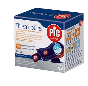 THERMOGEL CUSCINO TERAPIA CALDO FREDDO 10X26 CM CON FASCIA ELASTICA - Newepa Srl
