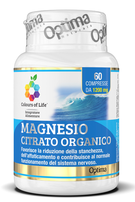COLOURS OF LIFE MAGNESIO CITRATO ORGANICO 60 COMPRESSE 1200 MG - Newepa Srl