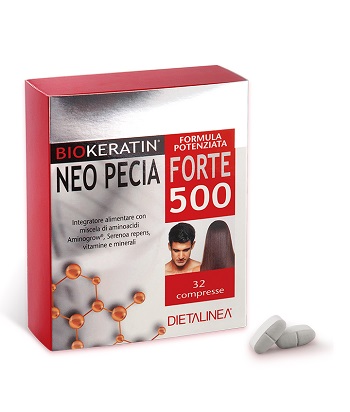 DIETALINEA BIOKERATIN NEO PECIA FORTE 500 32 COMPRESSE 4 BLISTER IN ASTUCCIO 48 G - Newepa Srl