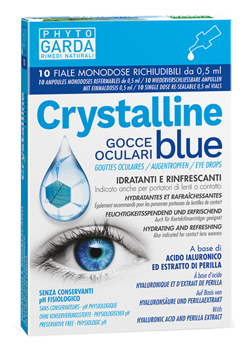 CRYSTALLINE BLUE GOCCE OCULARI MONODOSE 10 FIALE 0,5 ML - Newepa Srl