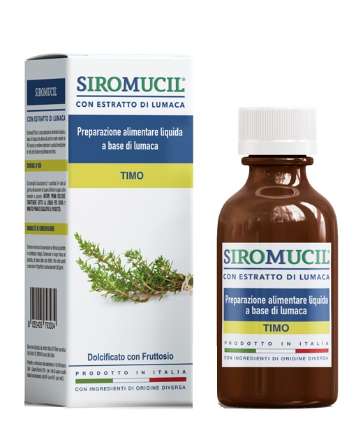 SIROMUCIL PREPARATO ALIMENTARE CON ESTRATTO DI LUMACA AL TIMO 150 ML - Newepa Srl