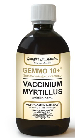 GEMMO 10+ MIRTILLO NERO LIQUIDO ANALCOLICO 500 ML - Newepa Srl