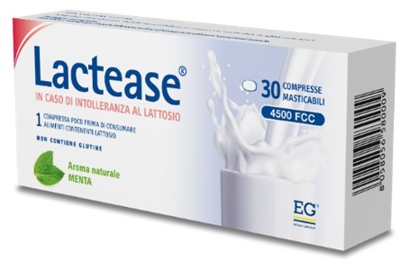 LACTEASE 4500 FCC AROMA MENTA 30 COMPRESSE MASTICABILI - Newepa Srl