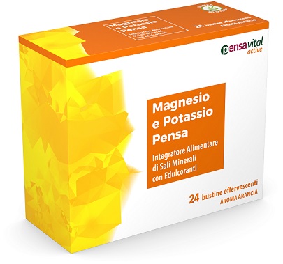 MAGNESIO E POTASSIO ARANCIA PENSA 24 BUSTINE EFFERVESCENTI - Newepa Srl
