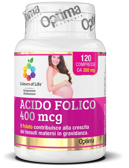 COLOURS OF LIFE ACIDO FOLICO 400 MCG 120 COMPRESSE 350 MG - Newepa Srl