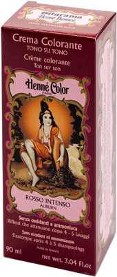 HENNE NUANCE AUBURN ROSSO INTENSO CREMA HENNE COLOR CREMA COLORANTE PRONTA ALL'USO - Newepa Srl