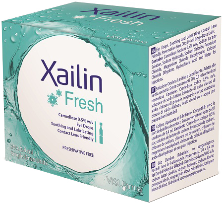 XAILIN FRESH GOCCE OCULARI CARBOSSIMETILCELLULOSA 0,5% 30 FLACONCINI MONODOSE 0,4 ML - Newepa Srl