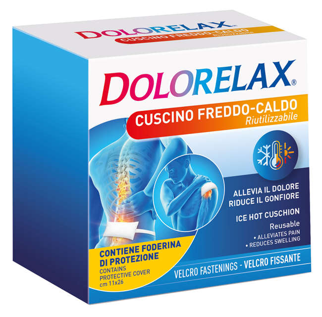 DOLORELAX ICE HOT CUSCINO RIUTILIZZABILE CON VELCRO FISSANTE 11X26 CM - Newepa Srl