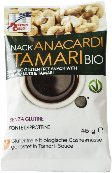 FSC SNACK ANACARDI E TAMARI BIO VEGAN FONTE DI FIBRE 45 G - Newepa Srl