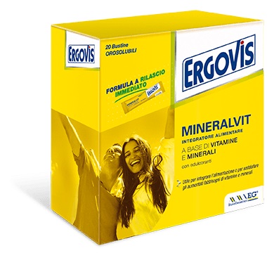 ERGOVIS MINERALVIT 20 BUSTE OROSOLUBILI 30 G - Newepa Srl