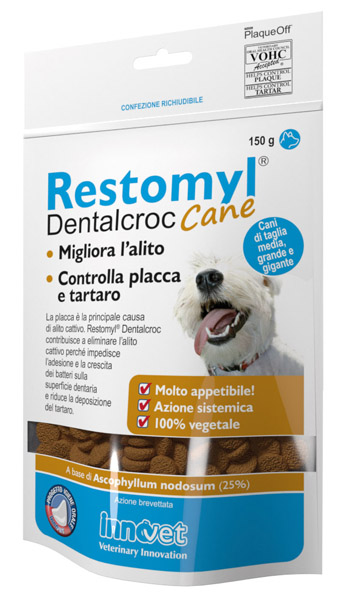 RESTOMYL DENTALCROC CANI TAGLIA MEDIA GRANDE E GIGANTE BUSTA 150 G - Newepa Srl