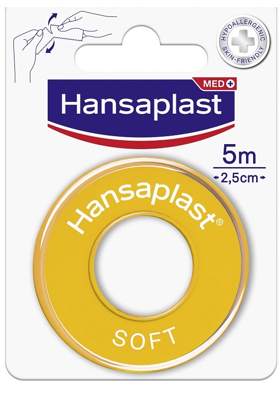 CEROTTO MEDICATO IN ROCCHETTO HANSAPLAST SOFT M5X2,5CM - Newepa Srl