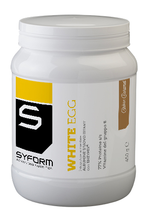 WHITE EGG INTEGRATORE IN POLVERE AL GUSTO DI CREME CARAMEL 450 G - Newepa Srl