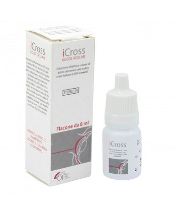ICROSS GOCCE OCULARI SOLUZIONE OFTALMICA ACIDO IALURONICO CROSS-LINKATO 0,2% 8 ML - Newepa Srl