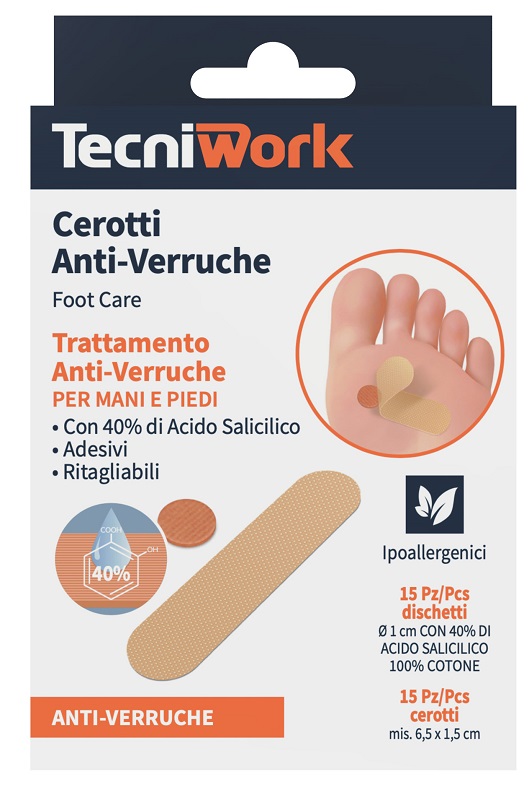 CEROTTO ANTI VERRUCHE PIEDI 15 + 15 PEZZI - Newepa Srl