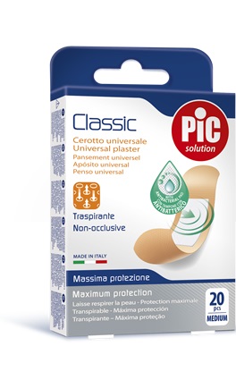 CEROTTO PIC CLASSIC 19X72 MM ANTIBATTERICO 20 PEZZI - Newepa Srl