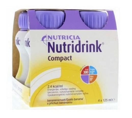 NUTRICIA NUTRIDRINK COMPACT GUSTO BANANA 4 BOTTIGLIE DA 125 ML - Newepa Srl