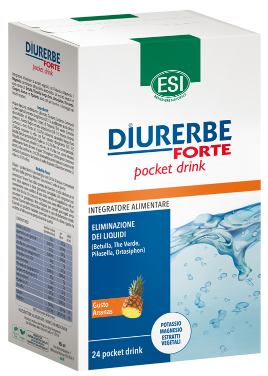 ESI DIURERBE FORTE POCKET DRINK ANANAS 24 X 20 ML - Newepa Srl