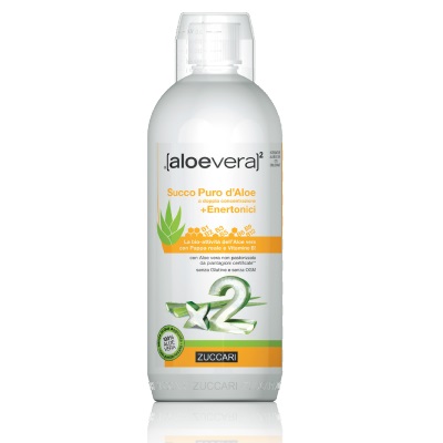 ALOEVERA2 SUCCO PURO D'ALOE DOPPIA CONCENTRAZIONE + ENERTONICI 1 LITRO - Newepa Srl